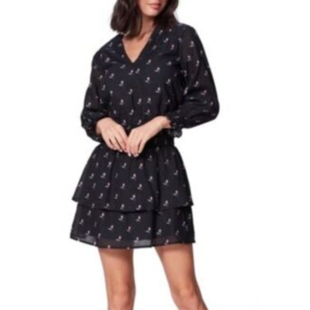PAIGE Serrano Long Sleeve Fit & Flare Dress - Picture 2 of 8